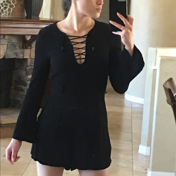 Mango Sexy Lace-Up Romper - Picture 5 of 5
